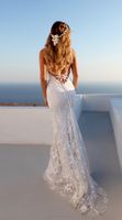 Wedding Dress Elegant Romantic V Neck Sleeveless Solid Color Maxi Long Dress Wedding main image 3