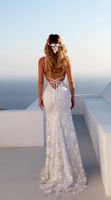 Wedding Dress Elegant Romantic V Neck Sleeveless Solid Color Maxi Long Dress Wedding main image 2