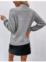 Women's Sweater Long Sleeve Sweaters & Cardigans Beaded Fashion Solid Color main image 2