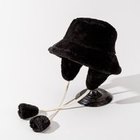 Unisex Modern Style Solid Color Big Eaves Wool Cap Bucket Hat sku image 3