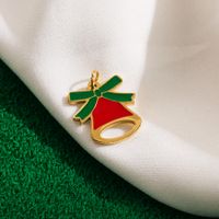 Wholesale Ig Style Sweet Christmas Tree Santa Claus Stainless Steel Enamel Plating 14k Gold Plated 18k Gold Plated Charms Necklace main image 2