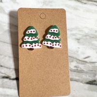 Cartoon Style Christmas Tree Arylic Printing Christmas Women's Earrings 1 Pair sku image 4