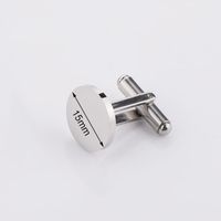 Simple Style Geometric Stainless Steel None 18K Gold Plated Men'S Cufflinks sku image 1