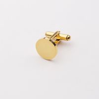 Simple Style Geometric Stainless Steel None 18K Gold Plated Men'S Cufflinks sku image 4