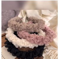 Casual Solid Color Gauze Pleated Hair Band main image 1