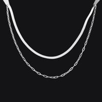 Hip-hop Rock Solid Color Titanium Steel Plating Chain Gold Plated Silver Plated Necklace main image 5
