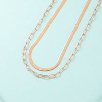 Hip-hop Rock Solid Color Titanium Steel Plating Chain Gold Plated Silver Plated Necklace main image 4