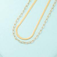 Hip-hop Rock Solid Color Titanium Steel Plating Chain Gold Plated Silver Plated Necklace main image 3