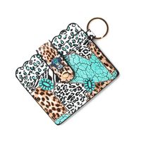 Women's Solid Color Lingge Leopard Pu Leather Zipper Coin Purses sku image 37