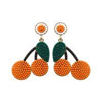 1 Pair Exaggerated Funny Novelty Pumpkin Alloy Drop Earrings sku image 1
