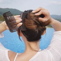 Simple Style Solid Color Pc Insert Comb main image 2