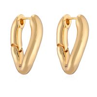 1 Pair Simple Style Commute Geometric Plating Copper 18k Gold Plated Earrings main image 2