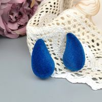 1 Pair Simple Style Water Droplets Patchwork Ccb Ear Studs main image 2