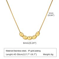 304 Stainless Steel Casual Classic Style Plating Solid Color Necklace main image 3