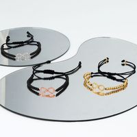 Elegant Luxurious Infinity Stainless Steel Braid Inlay Rhinestones Bracelets main image 4