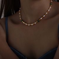 Elegant Baroque Style Solid Color Freshwater Pearl Beaded Knitting Plating 18k Gold Plated Necklace main image 4