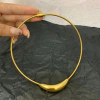 Lässig Strassenmode Einfarbig Titan Stahl Überzug Halsband sku image 2