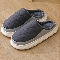 Unisex Casual Color Block Round Toe Cotton Slippers sku image 5