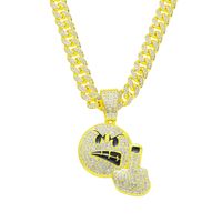 Hip-hop Cartoon Alloy Inlay Rhinestones Men's Charms Pendant Necklace main image 1