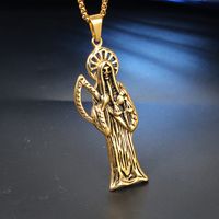1 Piece Stainless Steel None 18K Gold Plated Sickle Skeleton main image 3