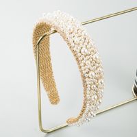Elegant Luxurious Solid Color Cloth Inlay Artificial Pearls Hair Band main image 6