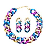 Ig Style Punk Gradient Color Ccb Wholesale Jewelry Set main image 2