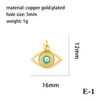 Casual Devil's Eye Copper Enamel Plating Inlay Zircon 18k Gold Plated Charms main image 2