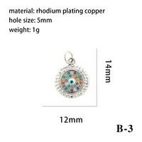 Casual Devil's Eye Copper Enamel Plating Inlay Zircon 18k Gold Plated Charms sku image 11