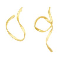 1 Pair Simple Style Solid Color Plating Alloy Gold Plated Drop Earrings sku image 1