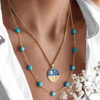 Vintage Style Simple Style Sun Alloy Plating 14k Gold Plated Women's Layered Necklaces main image 1