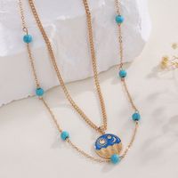 Style Vintage Style Simple Soleil Alliage Placage Plaqué Or 14k Femmes Collier En Couches main image 5