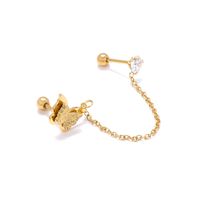 1 Piece Simple Style Butterfly Plating Inlay Stainless Steel Zircon 14K Gold Plated Rose Gold Plated Ear Cuffs sku image 2