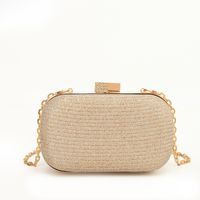 Women's Mini All Seasons Arylic Solid Color Classic Style Square Zipper Evening Bag sku image 2