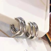 1 Paar Lässig Strassenmode Geometrisch Überzug Titan Stahl Ohrringe sku image 1
