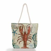 Women's Classic Style Tropical Canvas Shopping Bags sku image 2