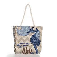 Women's Classic Style Tropical Canvas Shopping Bags sku image 14