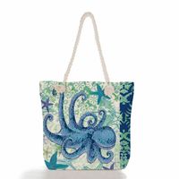 Women's Classic Style Tropical Canvas Shopping Bags sku image 15