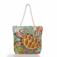 Women's Classic Style Tropical Canvas Shopping Bags sku image 4