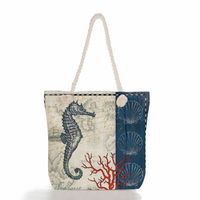 Women's Classic Style Tropical Canvas Shopping Bags sku image 12