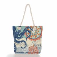 Women's Classic Style Tropical Canvas Shopping Bags sku image 5