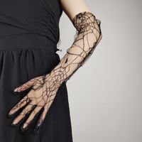 Halloween Spider Web Lace Gloves Masquerade Costume Accessories main image 4