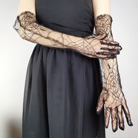 Halloween Spider Web Lace Gloves Masquerade Costume Accessories main image 5
