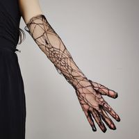 Halloween Spider Web Lace Gloves Masquerade Costume Accessories sku image 1