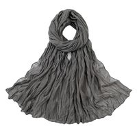 Women's Simple Style Solid Color Voile Polyester Scarf Shawl main image 2