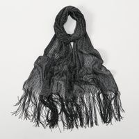 Women's Elegant Solid Color Gold And Silver Wire Tassel Scarf sku image 4