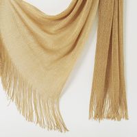 Women's Elegant Solid Color Gold And Silver Wire Tassel Scarf main image 2