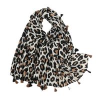 Women's Streetwear Leopard Cotton Tassel Scarf main image 2