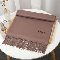 Women's Simple Style Solid Color Imitation Cashmere Tassel Scarf sku image 18