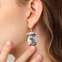 Wholesale Jewelry Novelty Cattle Arylic Printing Drop Earrings main image 3