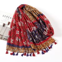 Women's Sweet Flower Voile Printing Silk Scarf main image 2